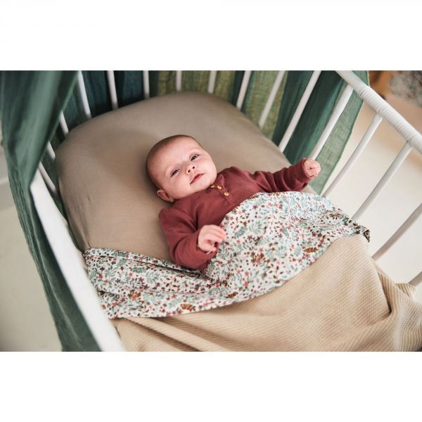 Couverture bébé tricot 75x100 cm Nougat