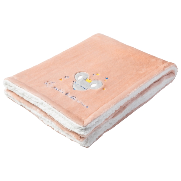 Couverture bi-matière Ballerine 75 x 100 cm