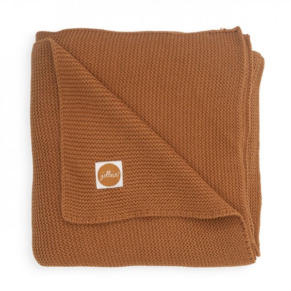 Couverture bébé tricot 100x150 cm Caramel