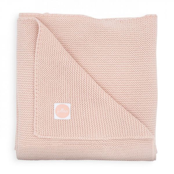 Couverture bébé tricot 75x100 cm Pale Pink