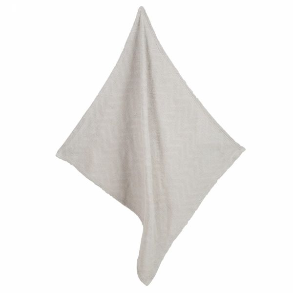 Couverture bébé tricot 80x80 cm gris argenté