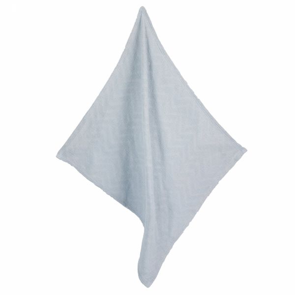 Couverture bébé tricot 80x80 cm bleu ciel