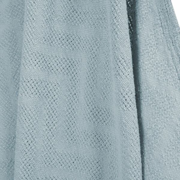 Couverture bébé tricot 80x80 cm bleu ciel