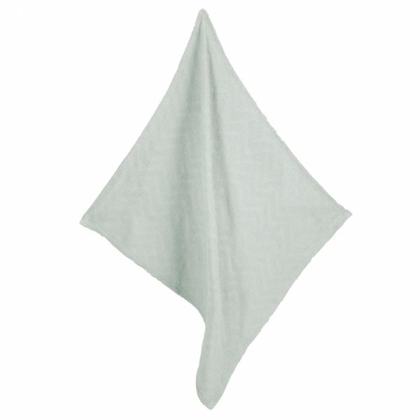 Couverture bébé tricot 80x80 cm Frosty green