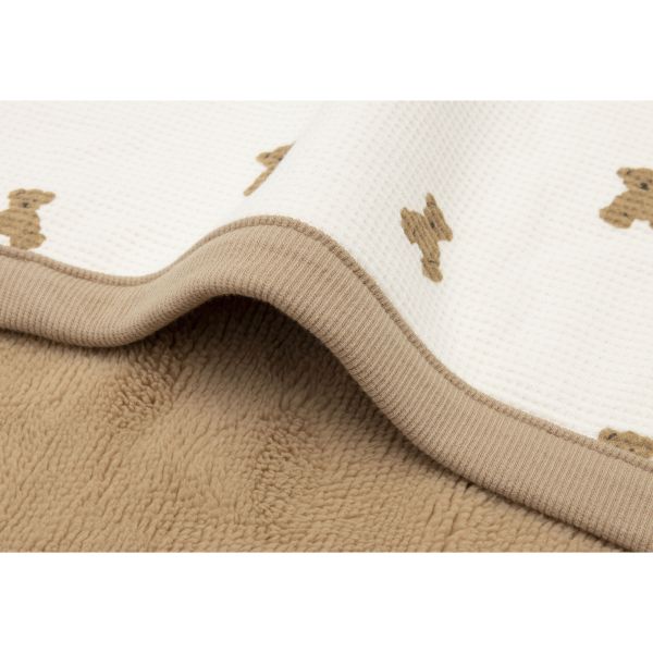 Couverture Berceau 75x100cm - Mini Teddy Bear Little Waffle/Fluffy