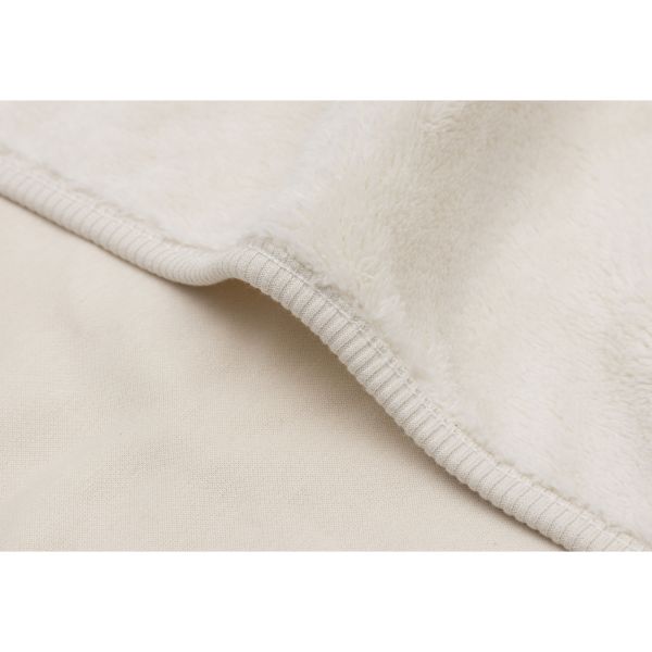 Couverture bébé chaude 75 x 100 cm Basic Jersey Sherpa Oatmeal