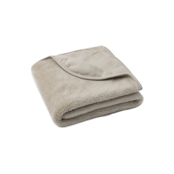 Couverture bébé chaude 75 x 100 cm Basic Jersey Sherpa Sand