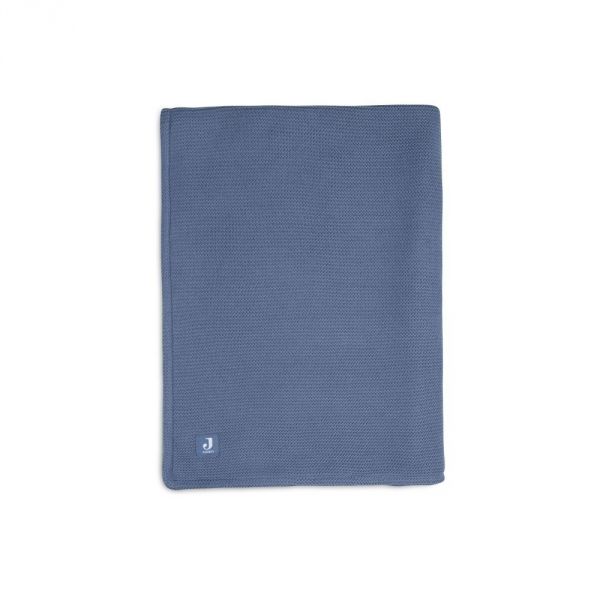 Couverture bébé 75x100 cm Basic Knit Jeans Blue et Fleece