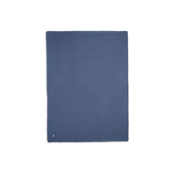 Couverture bébé 75x100 cm Basic Knit Jeans Blue et Fleece