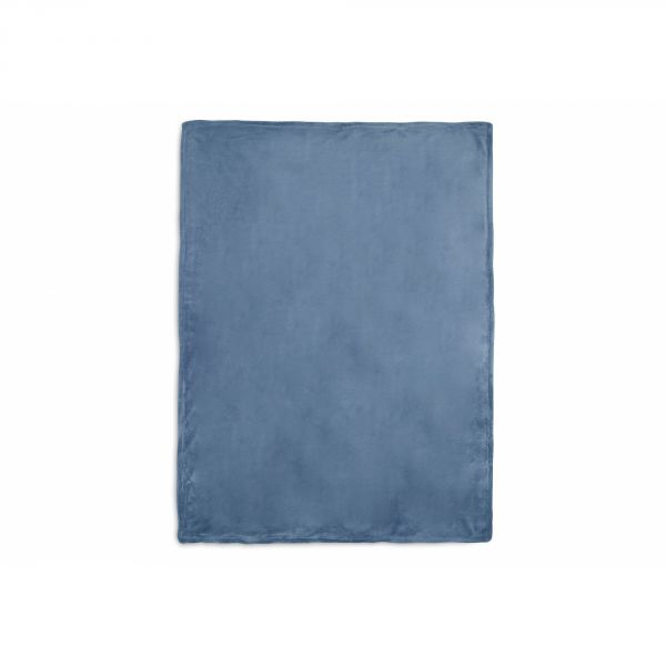 Couverture bébé 75x100 cm Basic Knit Jeans Blue et Fleece