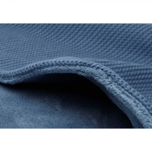 Couverture bébé 75x100 cm Basic Knit Jeans Blue et Fleece