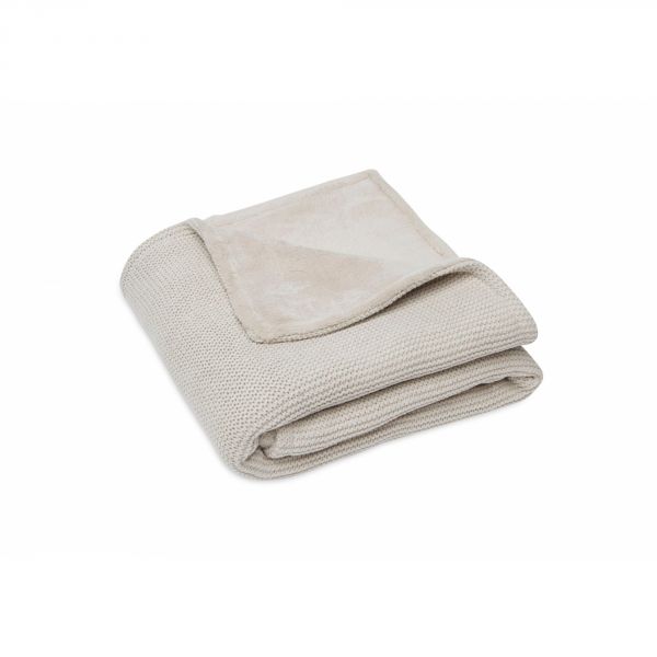 Couverture en laine pour bébé | Wingy Thumbled beige - Peaux en laine