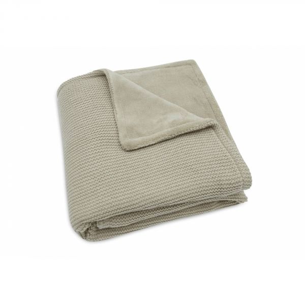 Couverture bébé 75x100 cm Basic Knit Olive et Fleece