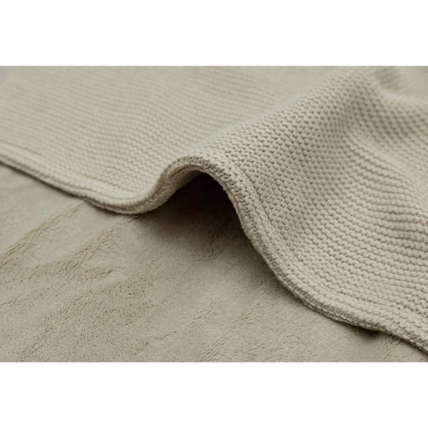 Couverture bébé 75x100 cm Basic Knit Olive et Fleece