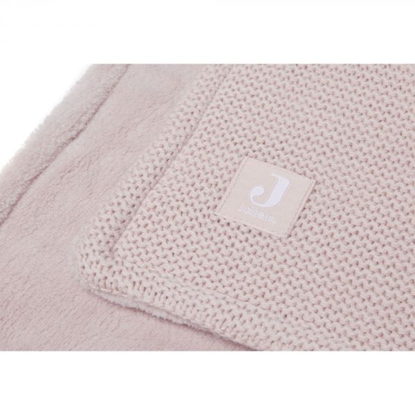 Couverture bébé 75x100 cm Basic Knit Pale Pink et Fleece