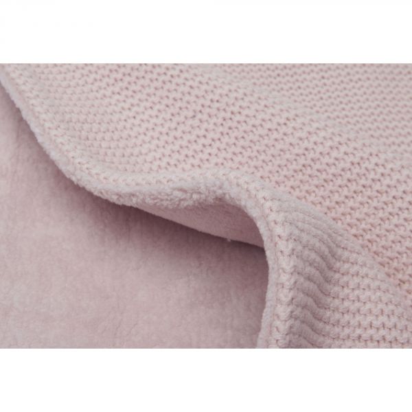Couverture bébé 75x100 cm Basic Knit Pale Pink et Fleece