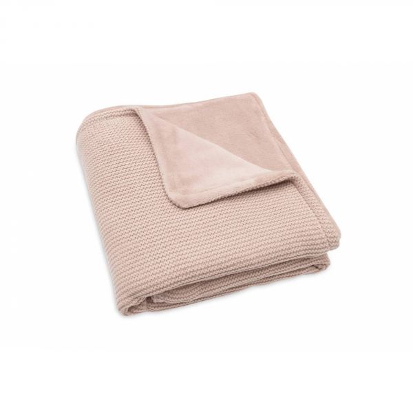 Couverture bébé 75x100 cm Basic Knit Rose et Fleece