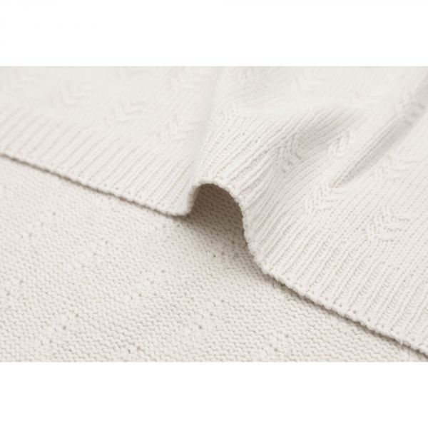Couverture Berceau 75x100cm Grain Knit Oatmeal