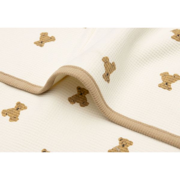 Couverture bébé Little Waffle 75x100 cm Mini Teddy Bear
