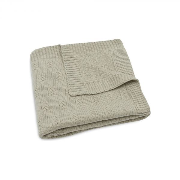 Couverture Berceau 75x100cm Grain Knit Olive