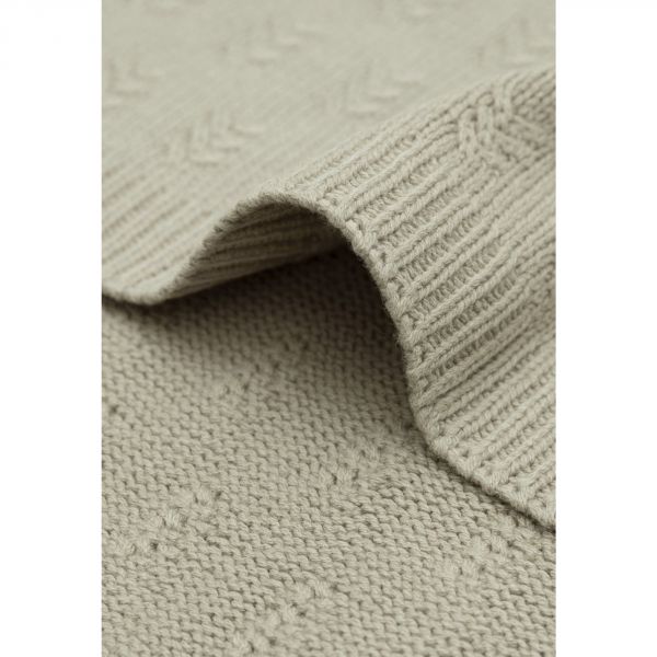 Couverture Berceau 75x100cm Grain Knit Olive