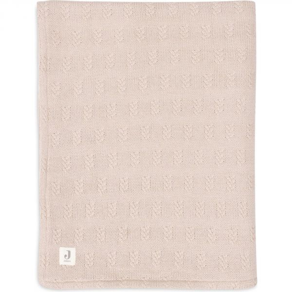 Couverture Berceau 75x100cm Grain Knit Wild rose et Velvet