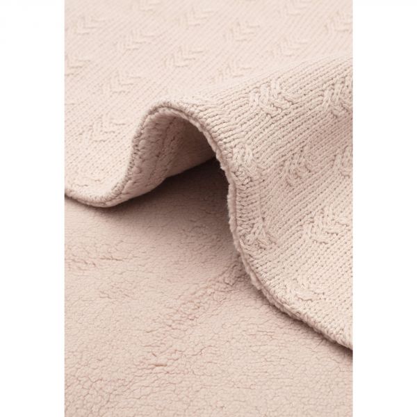 Couverture Berceau 75x100cm Grain Knit Wild rose et Velvet
