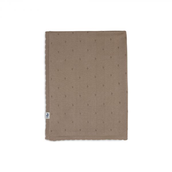 Couverture bébé 75x100 cm Pointelle Biscuit