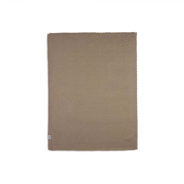 Couverture bébé 75x100 cm Pointelle Biscuit