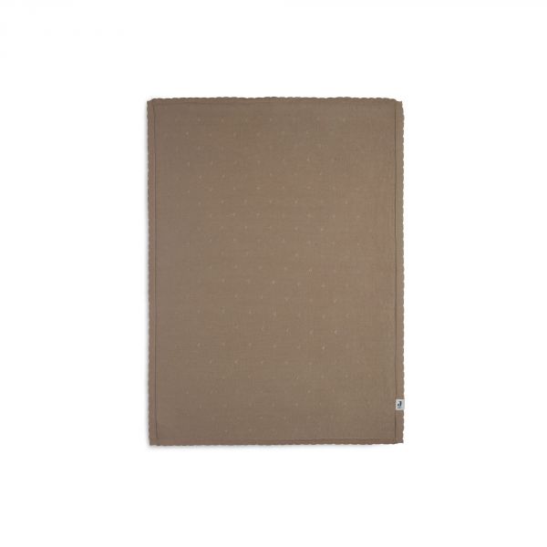 Couverture bébé 75x100 cm Pointelle Biscuit