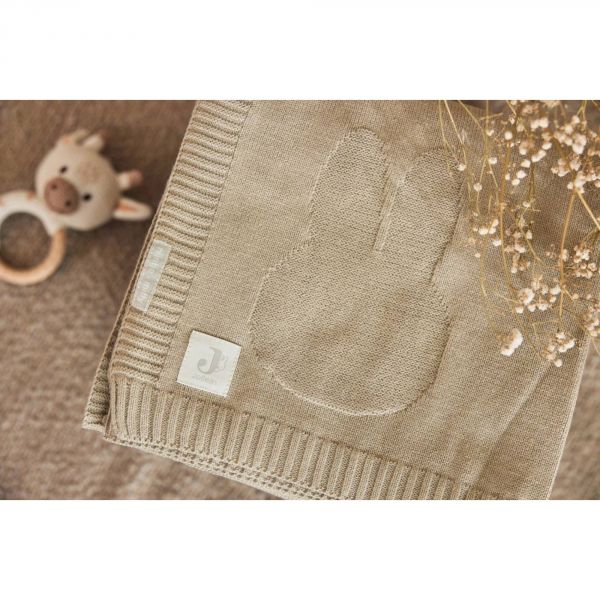 Couverture Berceau 75x100 cm Pointelle Olive Miffy