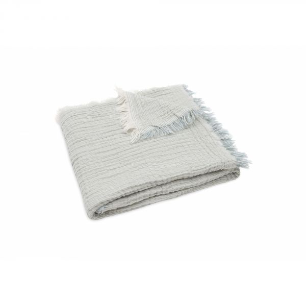 Couverture bébé 75x100 cm à franges Sea Green