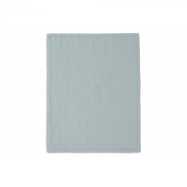 Couverture berceau 75x100 cm Gaze de coton Jacquard Sea Green