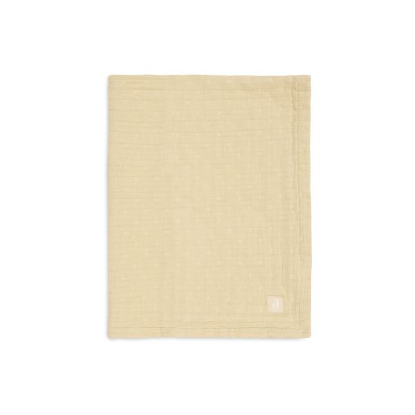 Couverture berceau 75x100 cm Gaze de coton Jacquard Vanilla