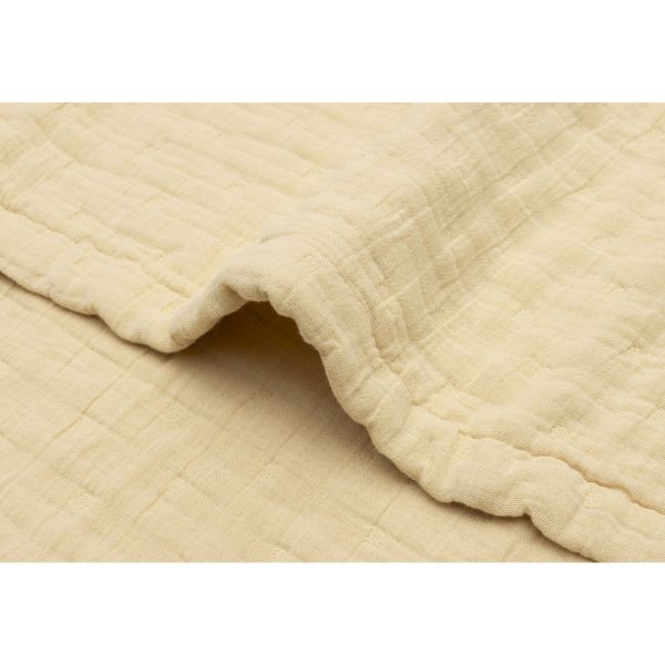 Couverture berceau 75x100 cm Gaze de coton Jacquard Vanilla