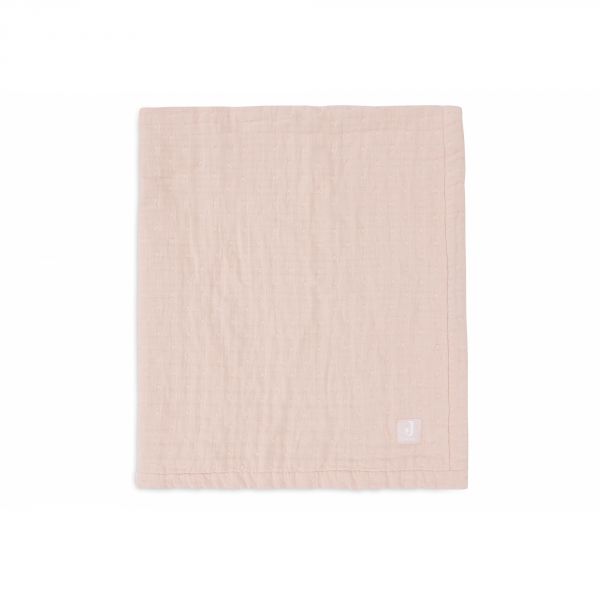 Couverture berceau 75x100 cm Gaze de coton Jacquard Wild Rose
