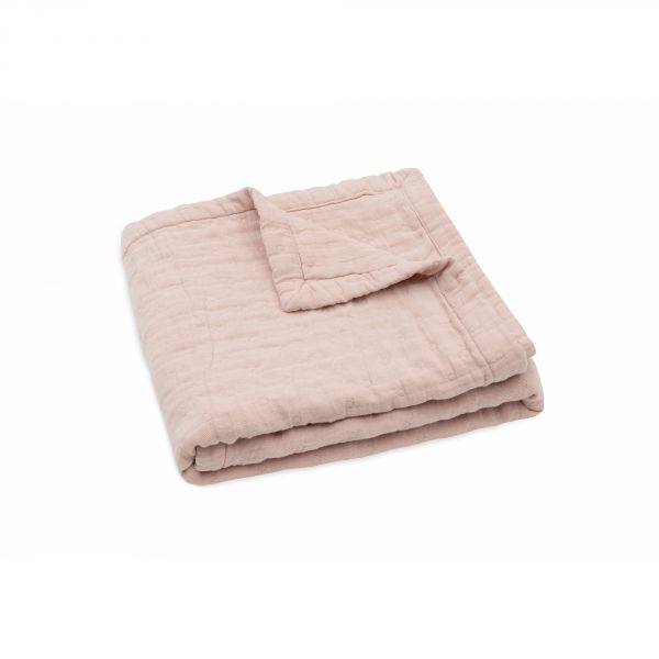 Couverture berceau 75x100 cm Gaze de coton Jacquard Wild Rose