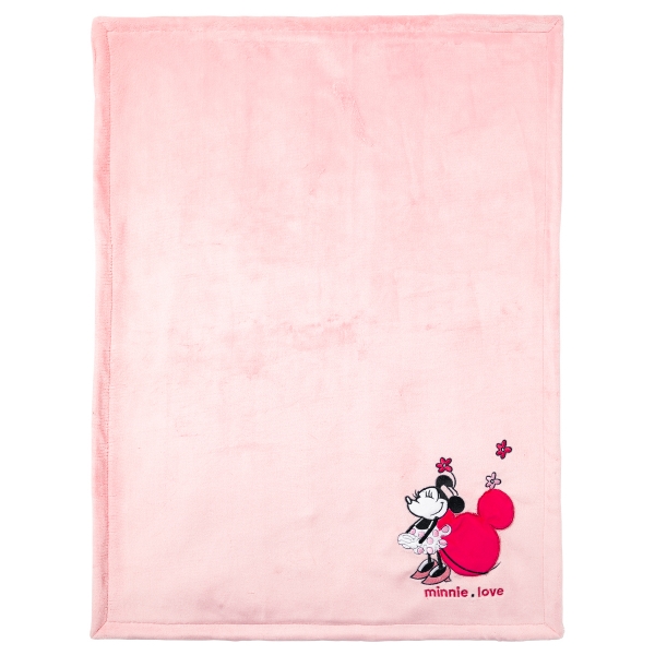 Couverture bi-matière 75 x 100 cm Minnie confettis