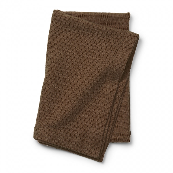 Couverture tricotée en coton Chocolate