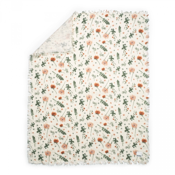 Couverture bébé coton doux 75x100 cm Meadow Blossom