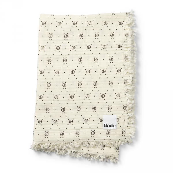 Couverture bébé coton doux 75x100 cm Monogram