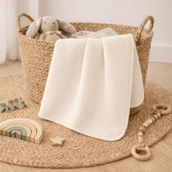 COUVERTURE ÉCRU - 75X100 CM