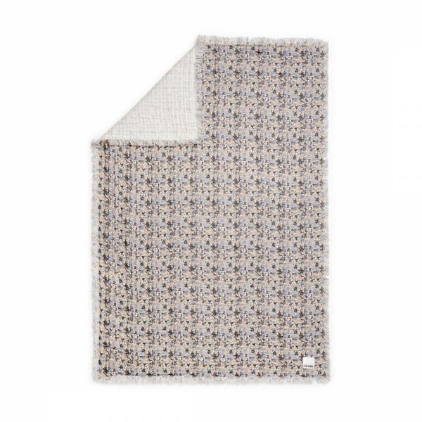 Couverture bébé coton doux 75x100 cm Blue Garden