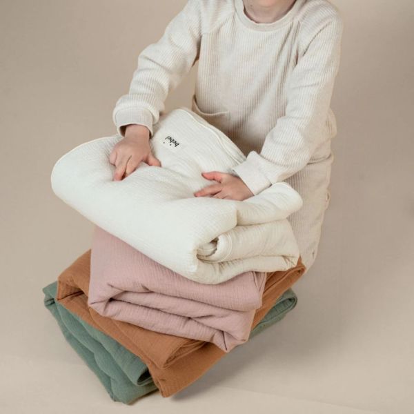 Couverture en double gaze de coton - Comme un bonbon crème
