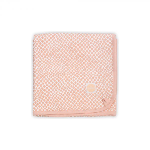 Couverture bébé 75x100 cm jersey Snake Pale Pink