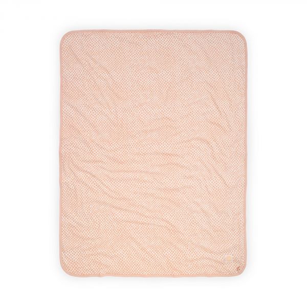 Couverture bébé 75x100 cm jersey Snake Pale Pink