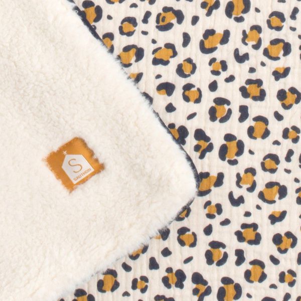 Couverture bébé 75 x 100 cm Léopard foncé