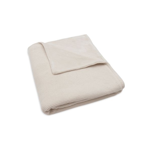 Couverture bébé tricot 100 x 150 cm Basic Knit Velvet Oatmeal