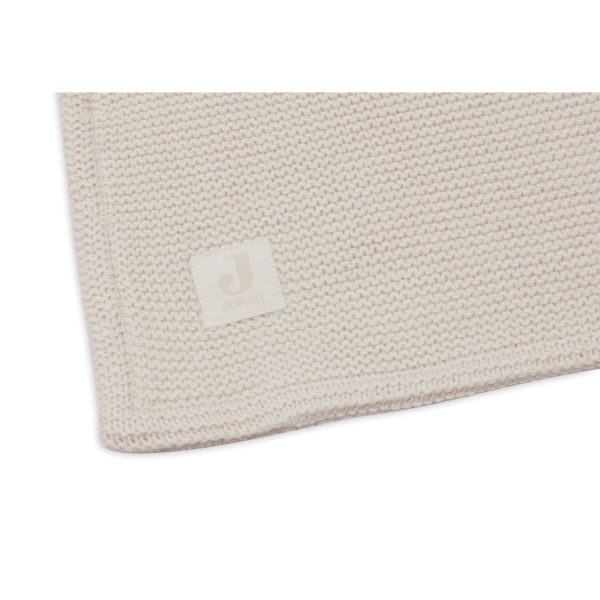 Couverture bébé tricot 100 x 150 cm Basic Knit Velvet Oatmeal