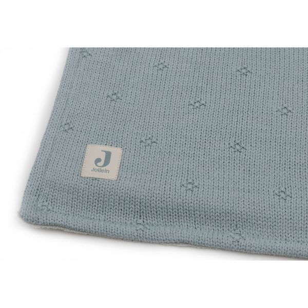 Couverture bébé 100x150 cm Cosy Knit Velvet Sea Green